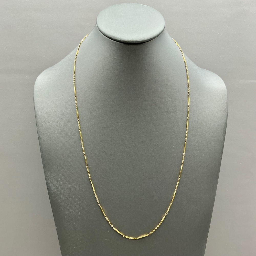Monet Necklace Women Gold Tone Bar Link Chain Minimalist Classic Jewelry 30 Inch